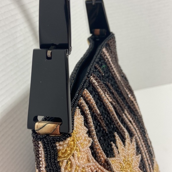 PROUD Mary & Co black neutral beaded satchel bag - Picture 8 of 14